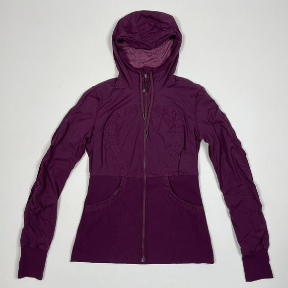 Lululemon Dance Studio Jacket III Plum (Purple) Size 12 Reversible Full Zip - Picture 1 of 16